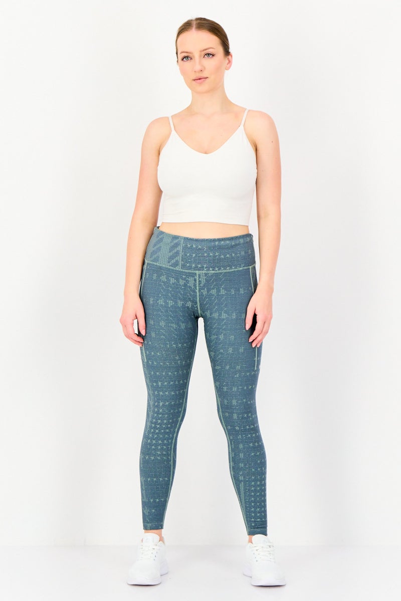 Nike Women Tight Fit Running Leggings, Teal Blue - Image 4