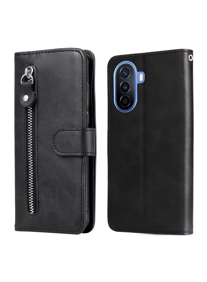 Zaboon Case For Huawei nova Y70 / Y70 Plus/ Enjoy 50 Calf Texture Zipper Leather Phone Case - Image 1