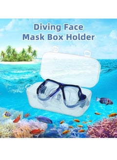 Adando Diving Mask Case Snorkeling Mask Box Portable Swimming Scuba Glasses Storage Box Pp Box Goggle Face Mask Case Diving Goggles Container For Swimming Adult Kid Men Women Outdoor  - Image 3