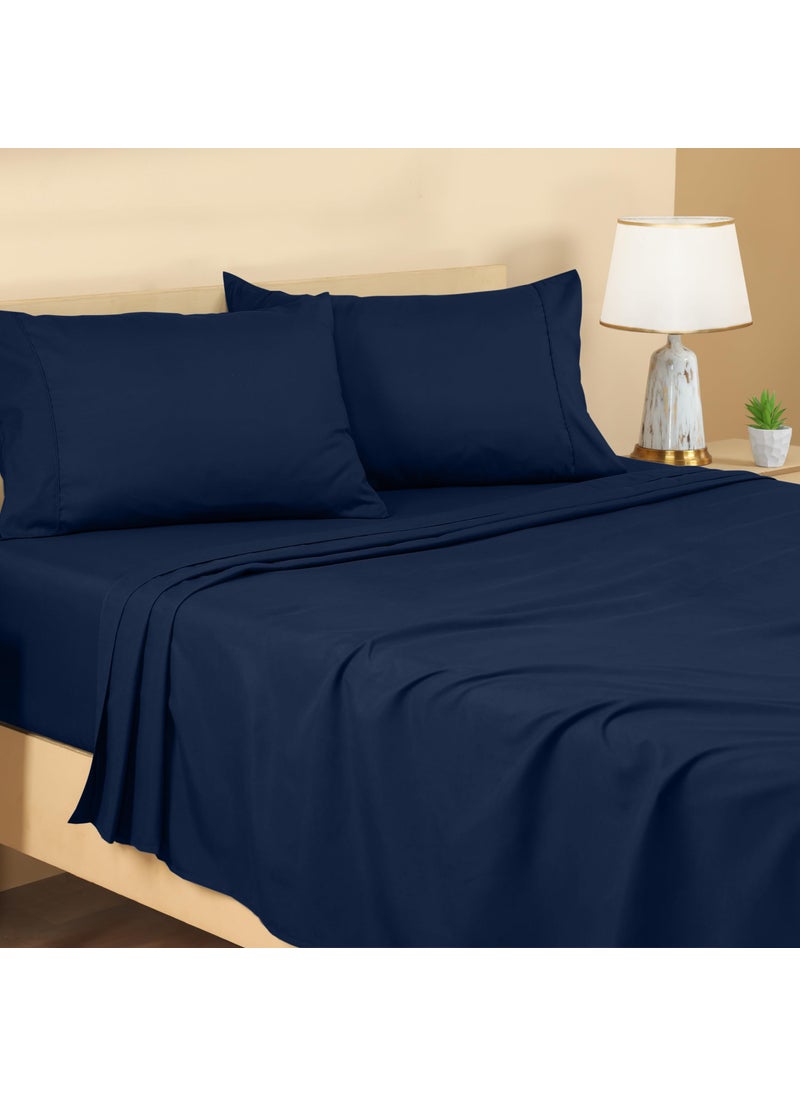 Utopia Bedding Utopia Bedding Queen Sheet Set - Brushed Microfiber - Soft Bed Sheets for Queen Size Bed Set - Luxury Bedding Sheets with Fitted Sheet  Flat Sheet & 2 Pillow Cases - Deep Pocket (Navy)  - Image 1