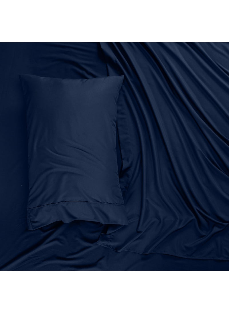 Utopia Bedding Utopia Bedding Queen Sheet Set - Brushed Microfiber - Soft Bed Sheets for Queen Size Bed Set - Luxury Bedding Sheets with Fitted Sheet  Flat Sheet & 2 Pillow Cases - Deep Pocket (Navy)  - Image 5