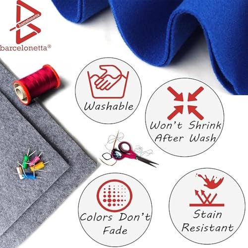 CANVASS® 20 pcs Non Woven Felt Fabric 1mm Thickness Polyester Cloth Felts DIY Bundle for Sewing Dolls Crafts20x30 cm A4 (White), Solid - Image 5