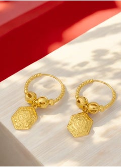GOLDMAX Elegant 21k Gold Plated Earrings For Women  - Image 3