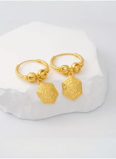 GOLDMAX Elegant 21k Gold Plated Earrings For Women  - Image 4