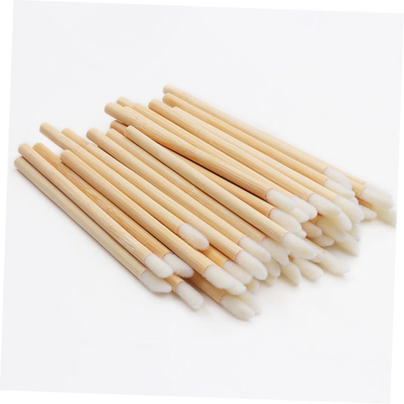 50pcs Disposable Wooden Handle Lip Brush Makeup Applicators for Lipstick and Lip Balm Portable Mask Brush for Professional and Personal Use - Image 5