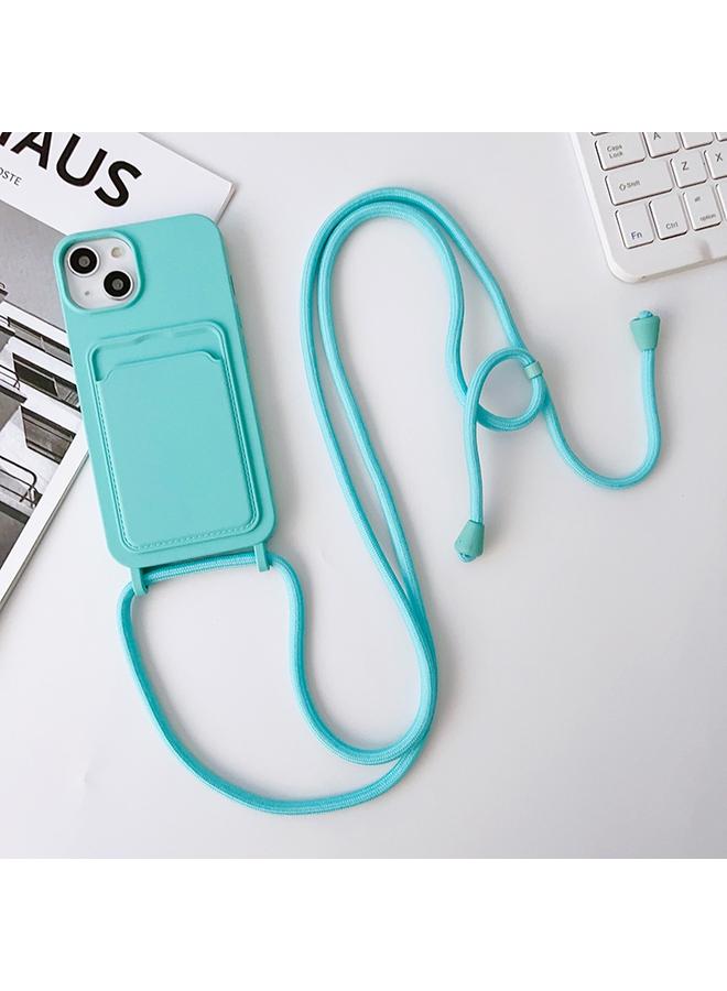 Zaboon Case For iPhone 13 Crossbody Lanyard Elastic Silicone Card Holder Phone Case - Image 1