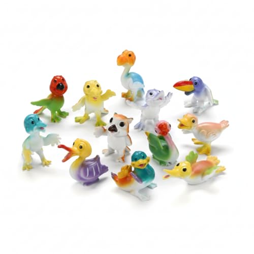 DIMAZO Small Kids Sea & Wild Animal Toys Sets for Fun, Educational, Spark Imagination and Learning (Multi Choice Sets) (Funny Bird) 12pcs - Image 1
