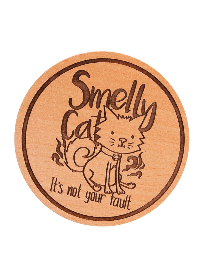 Laser Crafts Laser Crafts Smelly Cat Coaster Wood 