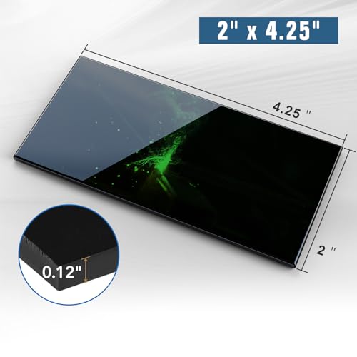 TRQWH 5pcs Hardened Welding Glass Black Lens Shade 10 Darkening Filter Plates 2" x 4.25" HD Glass Welding Helmet Lens - Image 4
