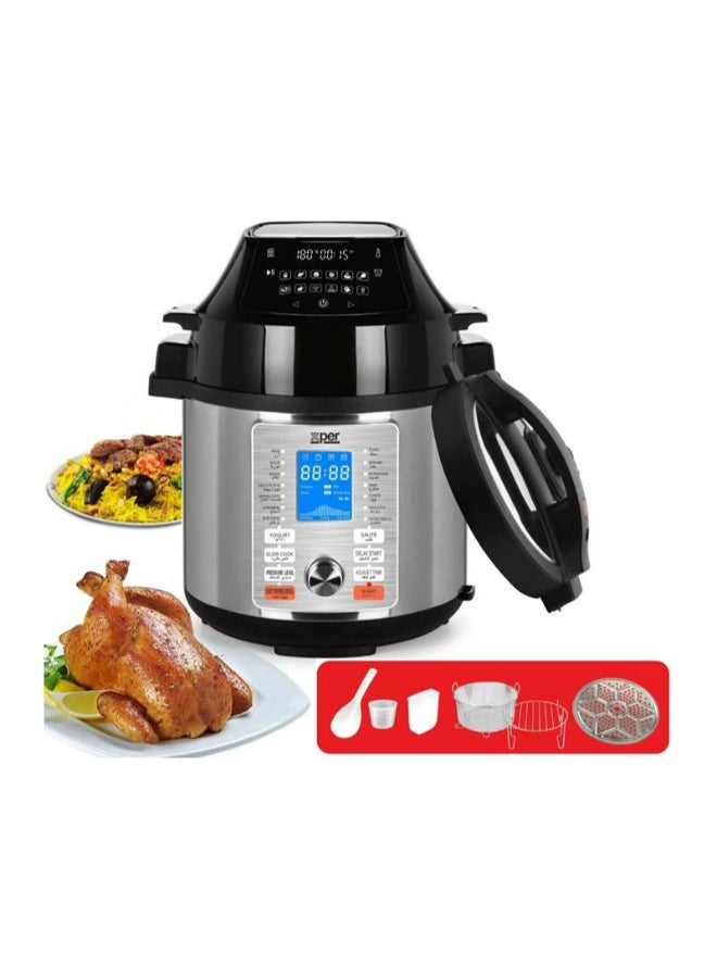 إكسبير قدر ضغط وقلاية اكسبير 6 لتر 1500 واط جرانيت 17 وظيفة XPAPC1506G - Image 1