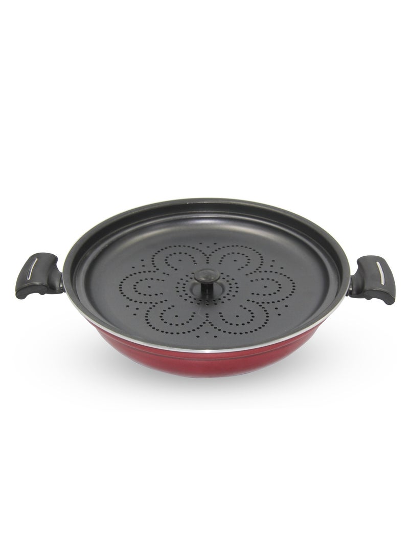 British Chef 3 in one Nonstick Hybrid Kadai with Gravy Kadai Steamer Plate Ldly plate - Image 3