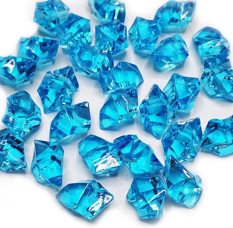 Promote Trader Pack of 500 Gram AcrylicCrystals for Home Decor Plant Stones Decorative Stones for Plant Pot Aquarium Fish Tank Landscaping Vase Fillers Park OrnamentsAqua Blue - Image 2