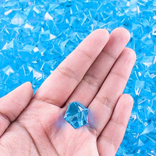 Promote Trader Pack of 500 Gram AcrylicCrystals for Home Decor Plant Stones Decorative Stones for Plant Pot Aquarium Fish Tank Landscaping Vase Fillers Park OrnamentsAqua Blue - Image 3