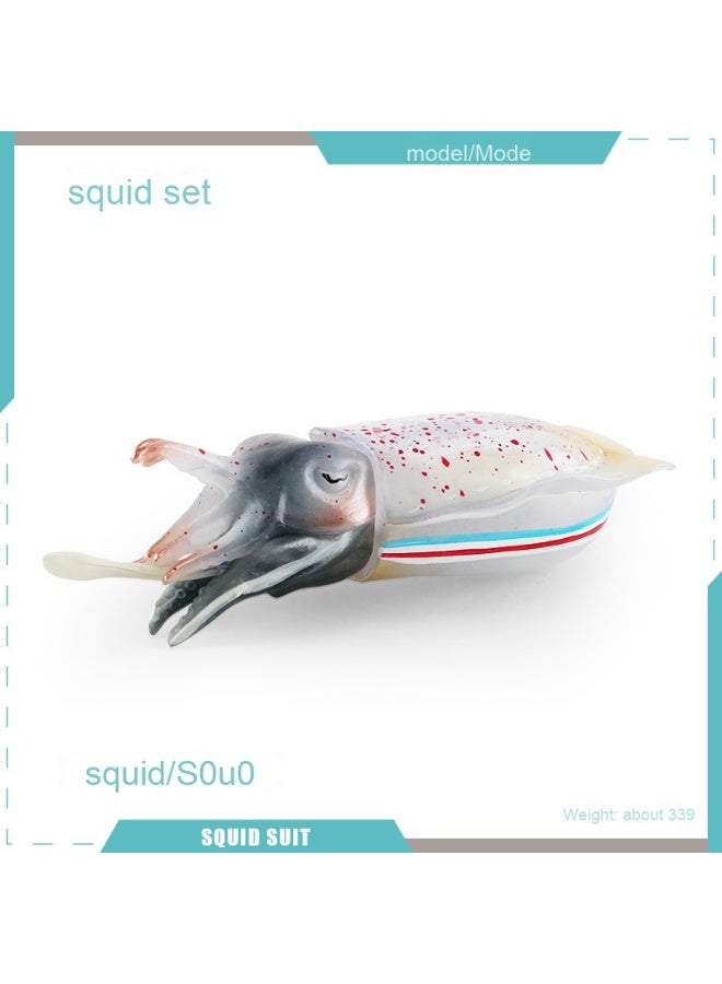 نيبمينينت مجموعة نماذج حيوانات بحرية مصغرة - أخطبوط، حبار وأخطبوط سهام