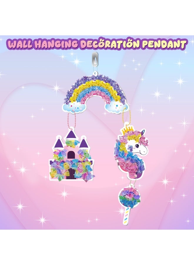 كابسترو مجموعة بوكي للفنون والحرف اليدوية - موضوع الأميرات | أكثر من 800 قطعة قماش ملونة، 8 مجسمات أميرات، ديكورات قلعة ووحيد القرن | عمل يدوي ثلاثي الأبعاد من الإسفنج للأطفال من سن 3 إلى 8 سنوات | هدية فنية إبداعية للبنات - Image 4