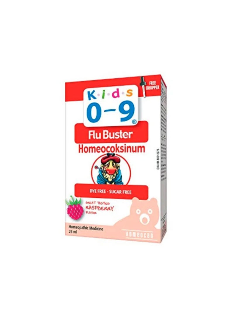 Homeocan Kids 0-9 Flu Buster Oral Solution 25ml – Raspberry Flavor