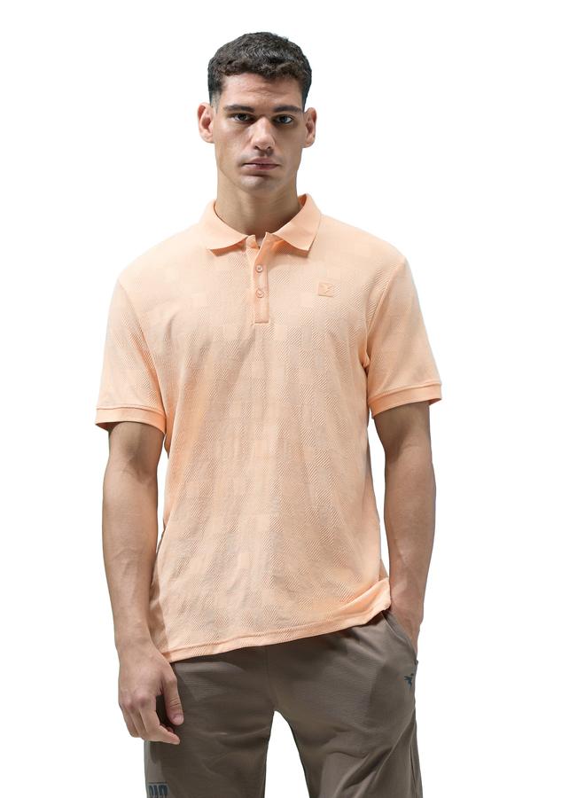 Technosport Men Jacquard Slim Fit Polo - Image 1