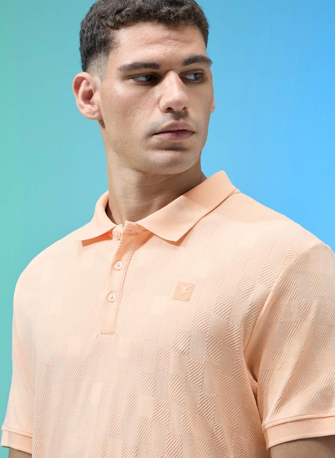 Technosport Men Jacquard Slim Fit Polo - Image 4