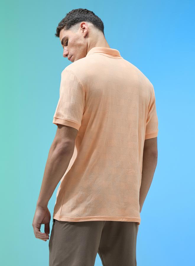 Technosport Men Jacquard Slim Fit Polo - Image 5