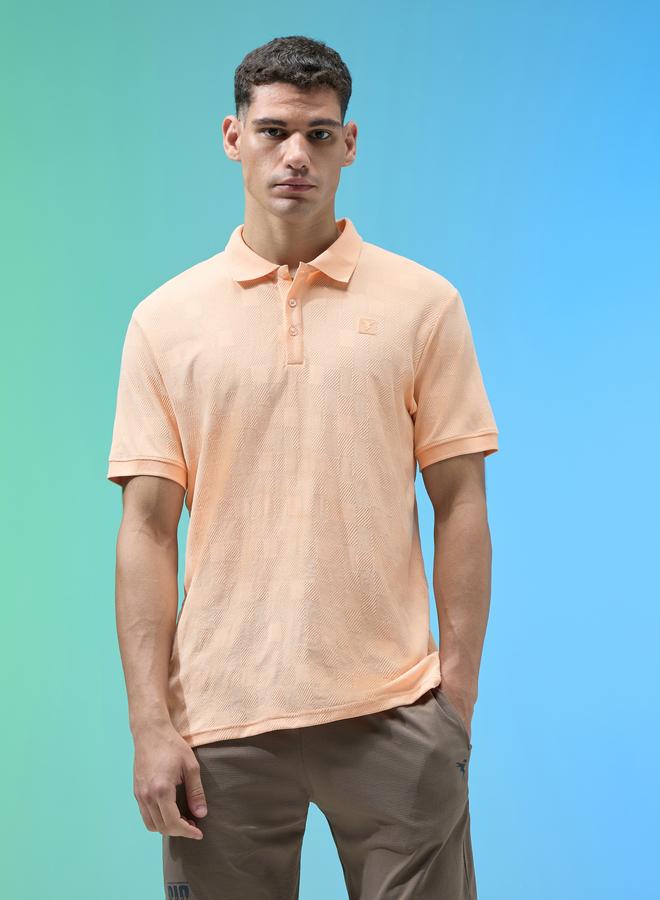 Technosport Men Jacquard Slim Fit Polo - Image 2