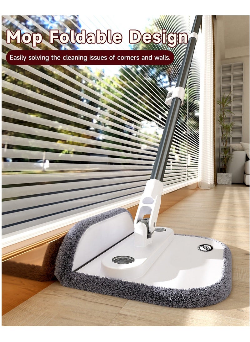 Spin Mop Bucket Set, 360° Foldable Spinning Mop, Self-Separation Clean/Dirty Water, Easy Wring, Detachable Heads - Image 5
