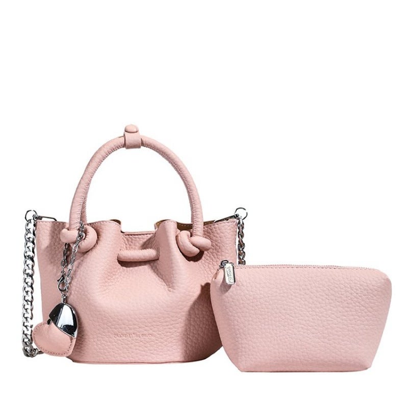 Casual And Fashionable Pleated Bucket Bag For Women Casual Shoulder Crossbody Bag High-End Elegant Mother-In-Law Bag - Image 1