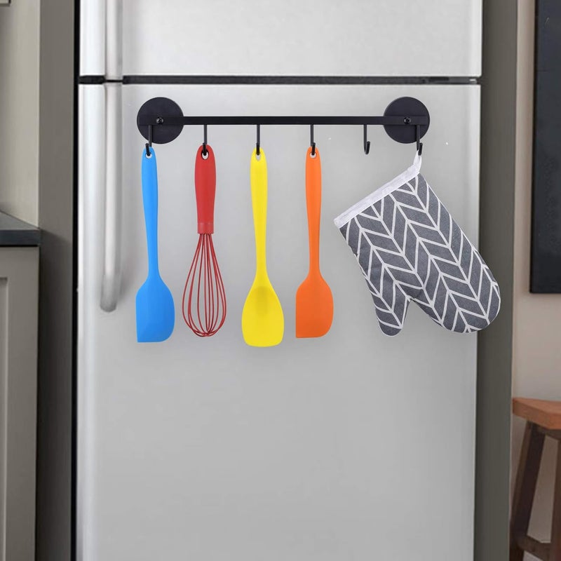 LEVOSHUA 6 Hooks Magnetic Utensil Holder Untensil Rack Tool Hanger Organizer for Refrigerator, Metal Cabinet, Metal Stove, Grill, BBQ - Image 3