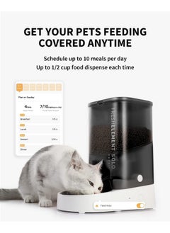 PetKit Automatic Cat Feeder, 2.4G Wifi Automatic Dog Feeder With Anti-Blockage Impeller, App Control/Monitor 3L Pet Feeder, Up To 10 Meals Per Day, Schedule Feeding/Food Shortage Alert/Disccant Bag  - Image 4