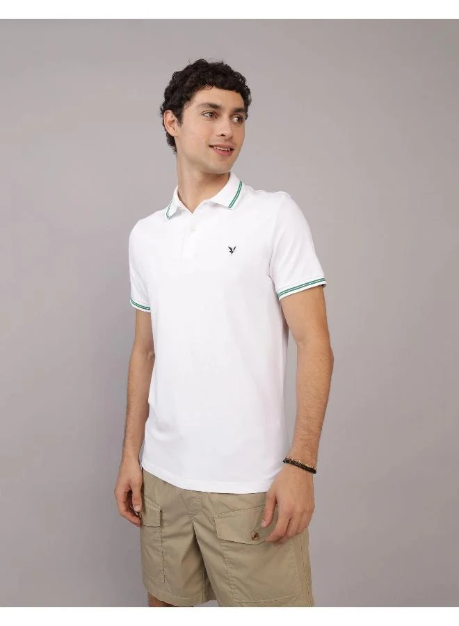 امريكان ايجل Tipped Flex Pique Short Sleeve Polo Shirt