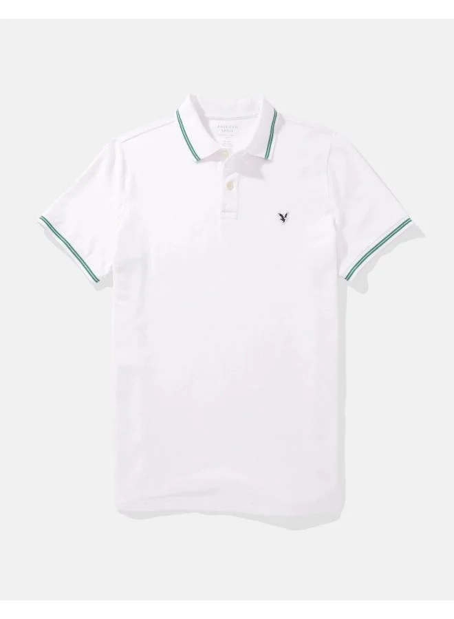 امريكان ايجل Tipped Flex Pique Short Sleeve Polo Shirt
