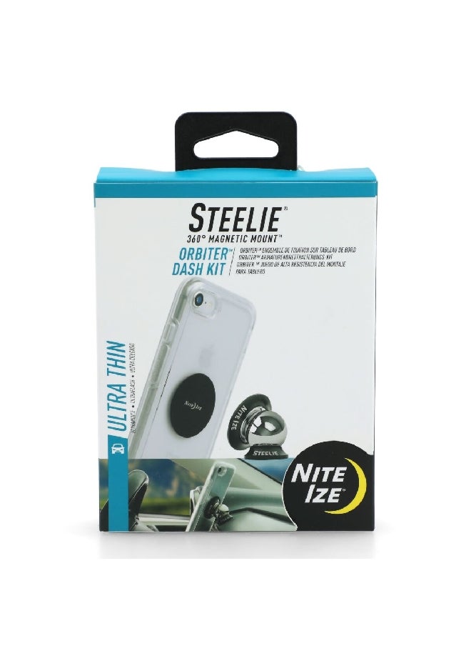 NITE IZE Dashboard Steelie Car Mount Orbiter Magnetic Socket Kit Black and Silver 6.4 x 1.3 x 4.1 Inch STODK-01-R8  - Image 5