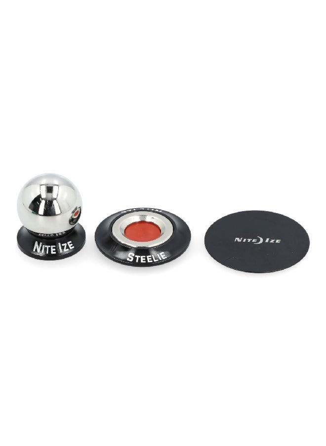 NITE IZE Dashboard Steelie Car Mount Orbiter Magnetic Socket Kit Black and Silver 6.4 x 1.3 x 4.1 Inch STODK-01-R8  - Image 1