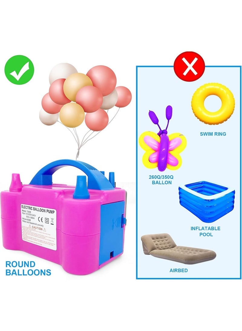 SKY-TOUCH Electric Balloon Pump Inflator - Dual Nozzle Balloon Air Pump - Image 2