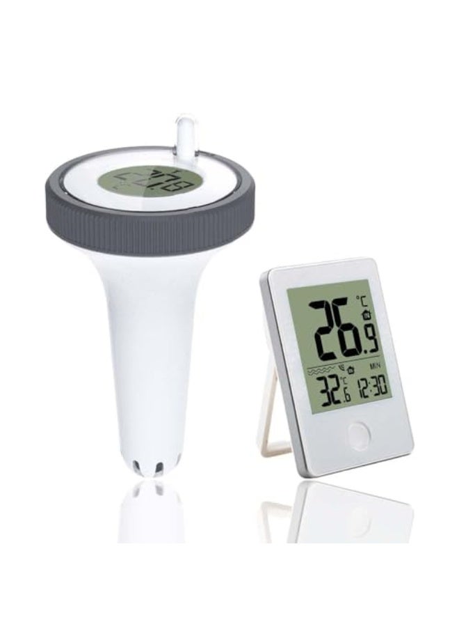 Wireless Pool Thermometer, Digital Floating Thermometer, IPX8 Waterproof, Easy Read Temperature Monitor, for Pools & Hot Tubs, Aquarium & Pond Use - Image 1
