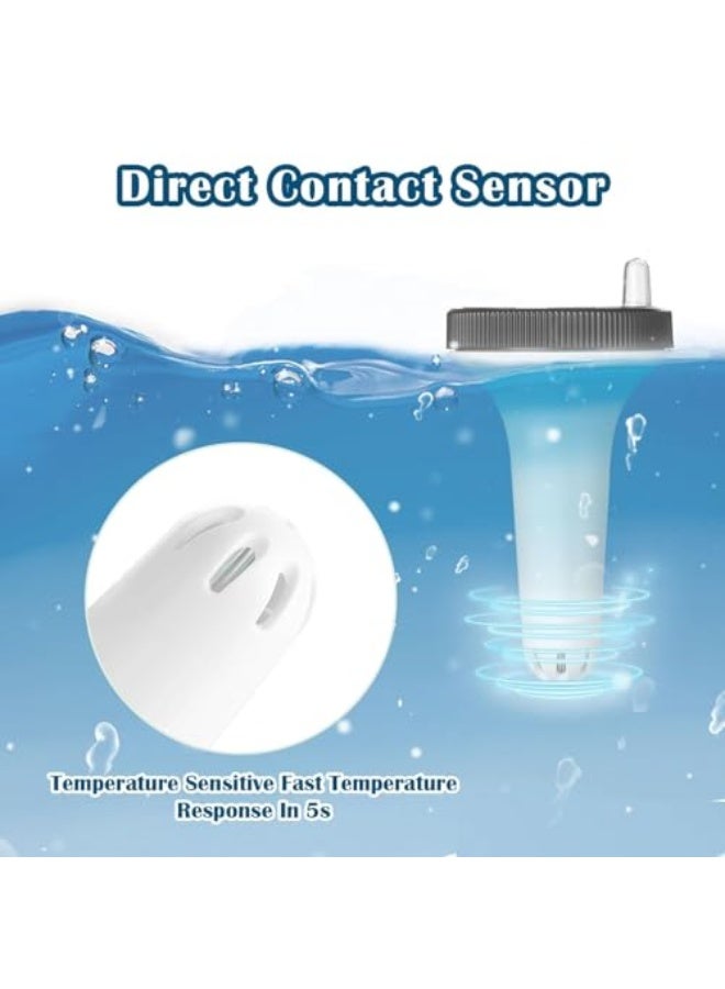 Wireless Pool Thermometer, Digital Floating Thermometer, IPX8 Waterproof, Easy Read Temperature Monitor, for Pools & Hot Tubs, Aquarium & Pond Use - Image 3