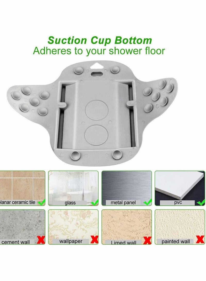 XiuWoo Shower Foot Scrubber Cleaner Massager Brush with Non Slip Suction Cups and Soft, Acupressure Massage Mat for Care, Circulation - Image 2