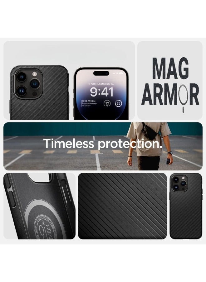 كولور فانس جراب Mag Armor MagFit مصمم لهاتف iPhone 14 Pro بحماية عسكرية متوافقة مع MagSafe - أسود غير لامع - Image 5