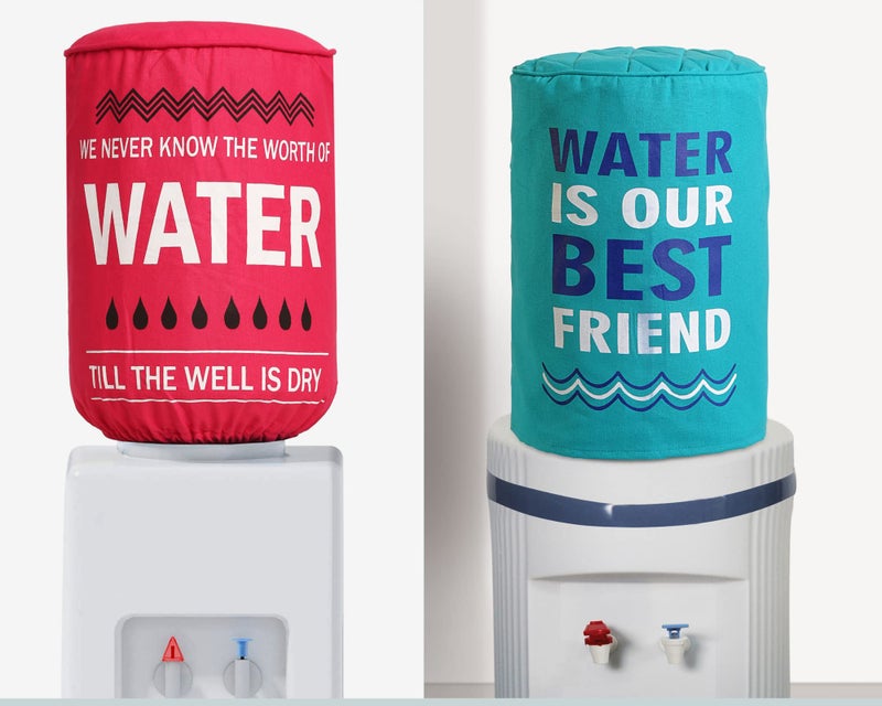 Swayam 20 Litre Bottle Cover for Home & Office | Bottle Protector | Lace Closure at Bottom | Machine Washable | Environment Friendly | Digitally Printed | 44cm x 42cm x 32cm | Pack of 2 - Image 4
