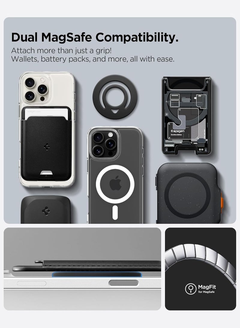 Spigen Dual Pop MagFit Phone Holder Double Side Magnetic Silicone Grip MagSafe compatible with iPhone 16 Pro Max, 16 Pro, 16 Plus, 15, 14, 13, 12 Series - Black  - Image 3
