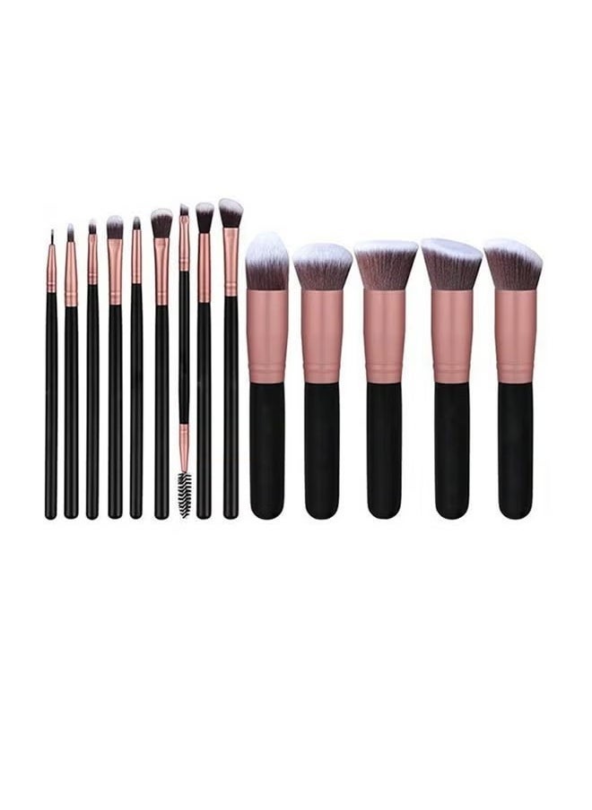 Ucanbe - 14-Piece Cosmetic Makeup Brush Set Rose Gold/Black - Image 1