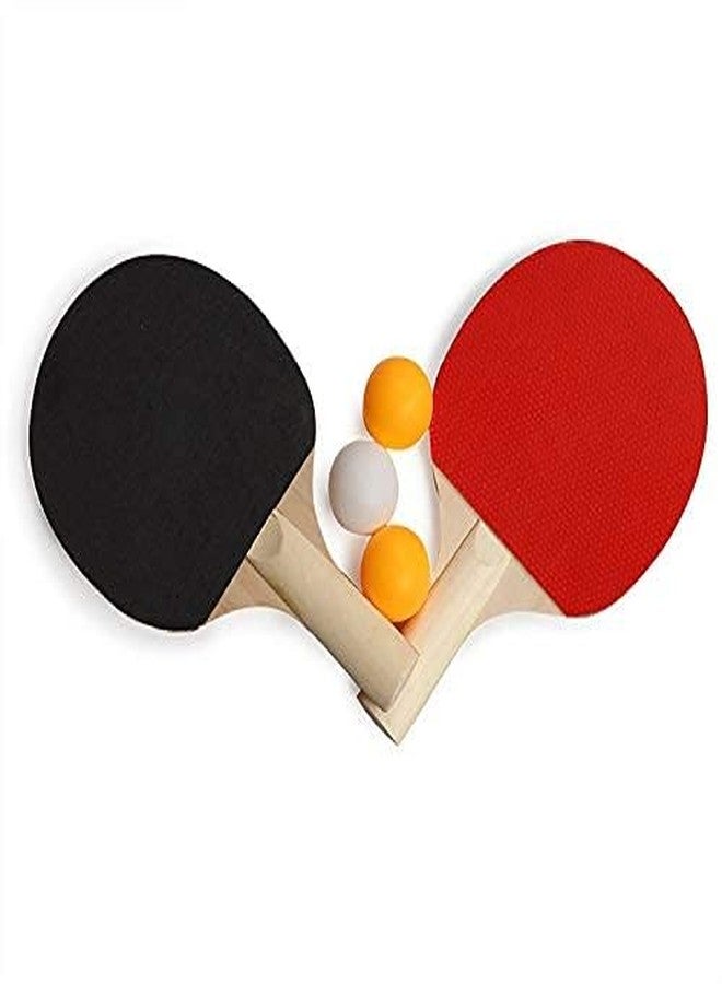 DESCTIDY Table Tennis Set, 2 Bats and 3 Ping Pong Balls Make in India Made in India - Image 1