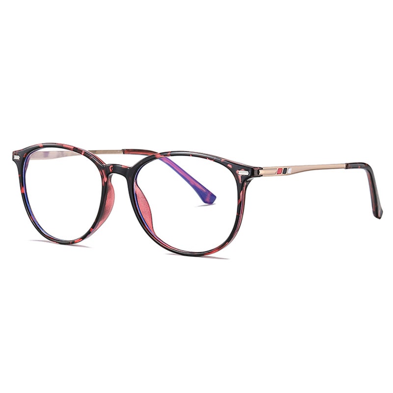 Fashion Anti-blue Light Glasses Literary Style Students Plain Glass Spectacles Metal Frame Computer Eye-protection Glasses - Image 1