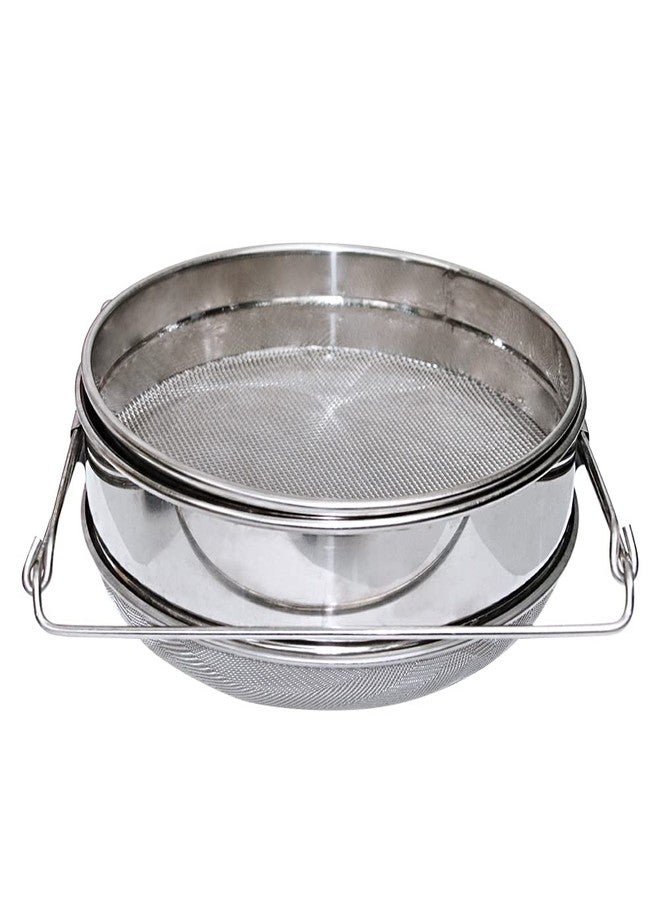 Moduoduo Honey Strainer Stainless Steel Double Sieve Bee Keeping Equipment Filter - Image 2