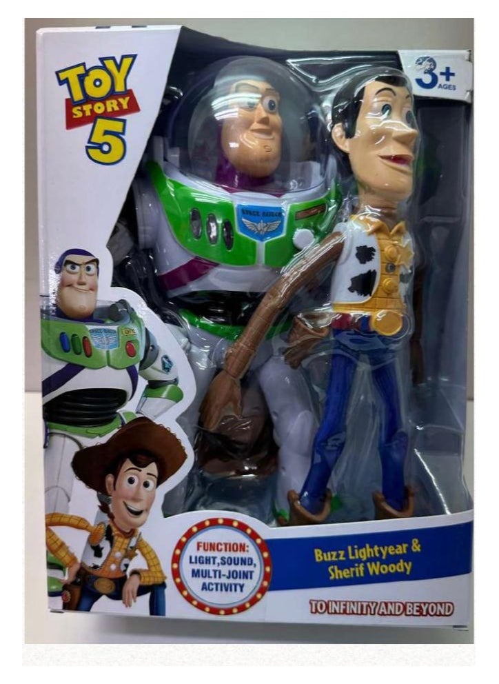 Toy Story - Buzz Lightyear and Woody Talking Action Figure with Sound and Lights - Image 1