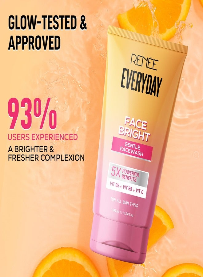 رينيه غسول الوجه اللطيف رينيه إيفري داي فيس برايت لبشرة منتعشة ونظيفة | يرطب البشرة، ويفتح لونها، ويقلل من إفراز الزيوت | غني بفيتامينات B3 وB5 وC | غسول وجه مناسب للنساء والرجال من جميع أنواع البشرة | 100 مل - Image 4