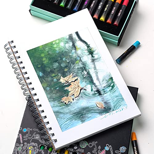 HIMI Gouache Pad 7X10''(98lb/160g) 50 Sheets Mix Paper Pad, Side Wire Bound, Fine Texture, in Gouache Acrylic Art Pad for Sketching, Ink Sketch Book, Art Supplies Drawing Pad Gift （Bird） - Image 5