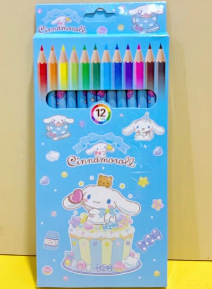 Generic 12 color pencil set color pen 12 color cartoon brush drawing stationery 