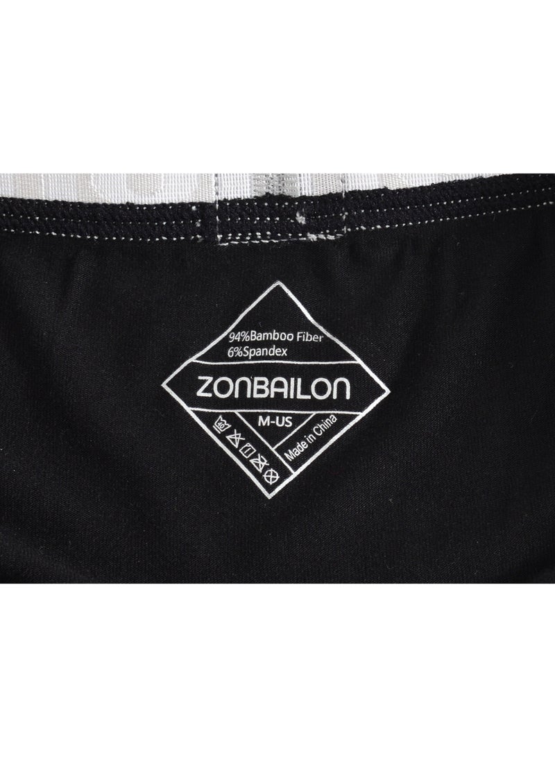 ZONBAILON Men's Bamboo Fiber Boxer Briefs, Front Opening Pouch Breathable Soft Underwear for Men, M-3XL - Image 4