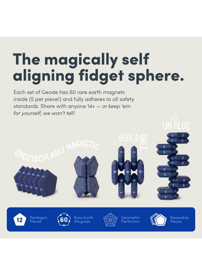 Speks Matte Geode Pentagons 12Piece Set Space Cadet Fun Desk Toy For Adults - Image 3