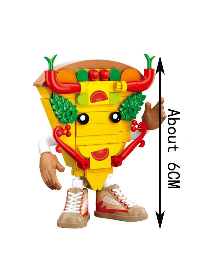 Pizza Model Set Building Blocks Creative Diy Food Assembly Toys Children Adult Home Decoration  - Image 2